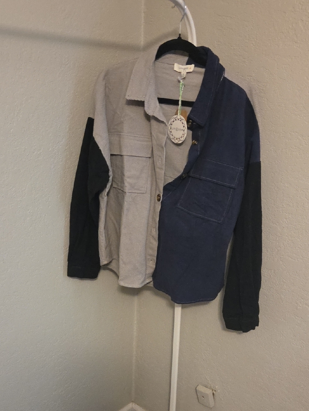 Umgee Two Tone Corduroy Jacket